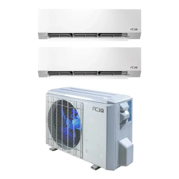 36,000 BTU 23.9 SEER2 ACiQ 2-Zone Wall Mounted Mini Split System w/ WiFi - 6+24