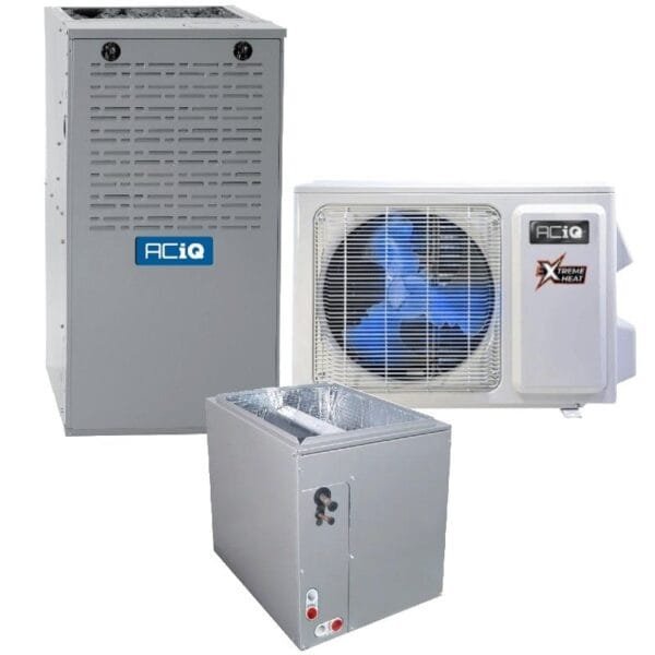 Hybrid 2 Ton 16 SEER2 80% AFUE 66,000 BTU ACiQ High Efficiency Heat Pump and Gas Furnace System | Inverter