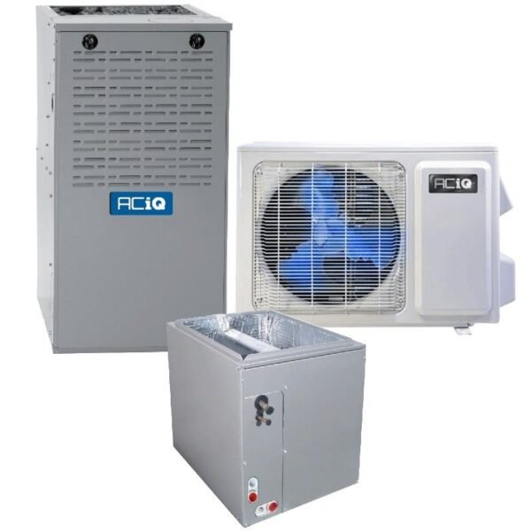 1.5 Ton 16 SEER2 80% AFUE 45,000 BTU ACiQ High Efficiency Gas Furnace and Air Conditioner System | Inverter-R410A