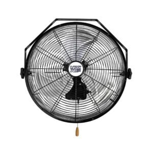 hvwm_18_-di-_front Maxx Air 18" 3-Speed Tilting Wall Mount Fan, Black